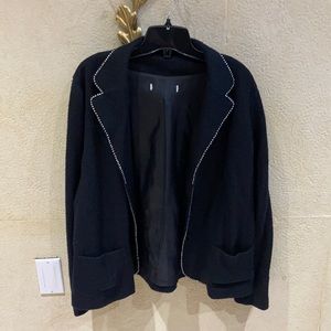 100% wool blazer with sequin trim